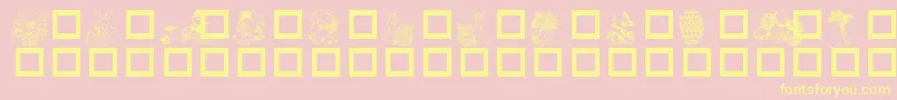 DestinysEasterDings Font – Yellow Fonts on Pink Background