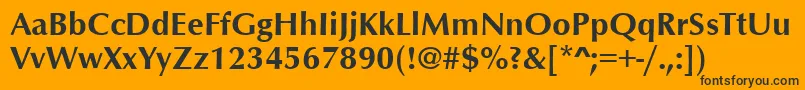 フォントOptimumBold – 黒い文字のオレンジの背景