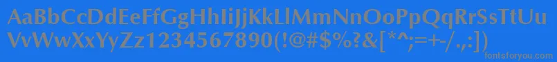 OptimumBold-Schriftart – Graue Schriften auf blauem Hintergrund