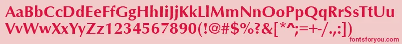 OptimumBold Font – Red Fonts on Pink Background