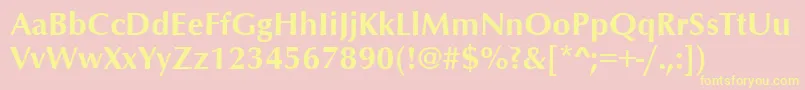 OptimumBold Font – Yellow Fonts on Pink Background