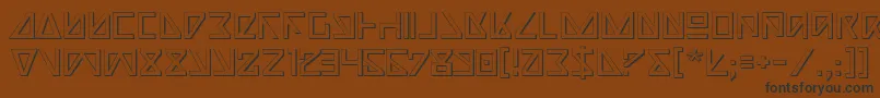 NickTurbo3D Font – Black Fonts on Brown Background