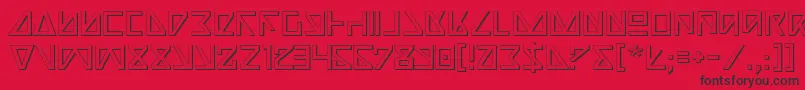 NickTurbo3D Font – Black Fonts on Red Background