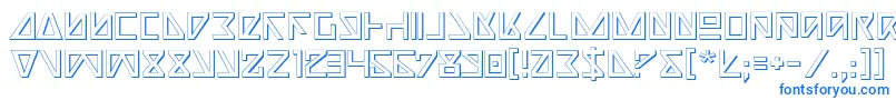 Шрифт NickTurbo3D – синие шрифты
