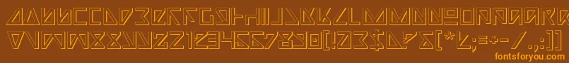 NickTurbo3D Font – Orange Fonts on Brown Background