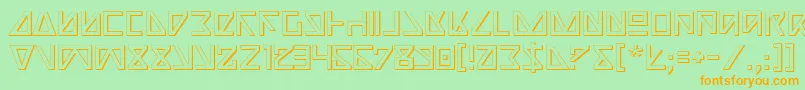 NickTurbo3D Font – Orange Fonts on Green Background