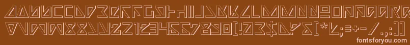 NickTurbo3D Font – Pink Fonts on Brown Background