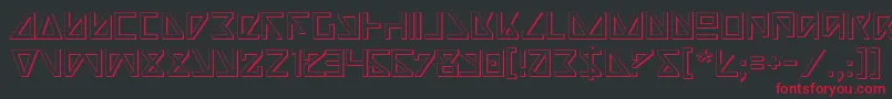 NickTurbo3D Font – Red Fonts on Black Background