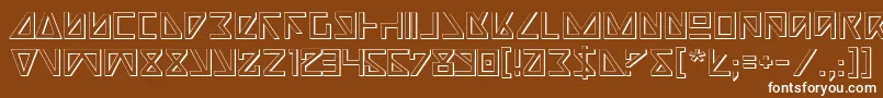 NickTurbo3D Font – White Fonts on Brown Background