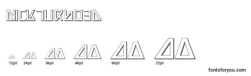 NickTurbo3D Font Sizes