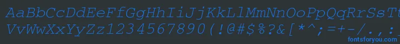 Подробнее о шрифте CouriercOblique Шрифт CouriercOblique – синие шрифты на чёрном фоне