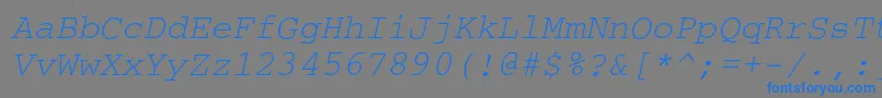 fuente CouriercOblique – Fuentes Azules Sobre Fondo Gris
