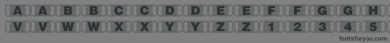 Stagtickets-fontti – mustat fontit harmaalla taustalla