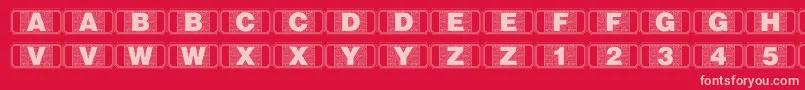 Stagtickets Font – Pink Fonts on Red Background