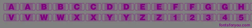 Stagtickets-Schriftart – Violette Schriften auf grauem Hintergrund