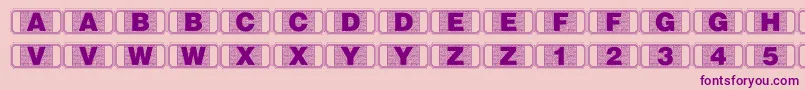 Stagtickets-fontti – violetit fontit vaaleanpunaisella taustalla