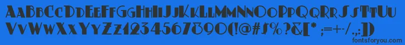 Fonte Dusty ffy – fontes pretas em um fundo azul