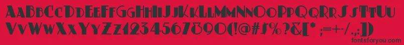 Dusty ffy Font – Black Fonts on Red Background