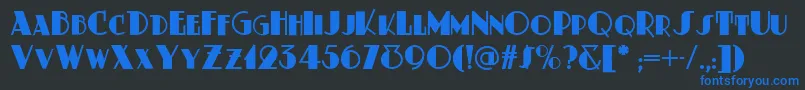 Dusty ffy Font – Blue Fonts on Black Background