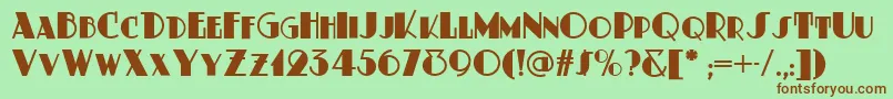 Dusty ffy Font – Brown Fonts on Green Background