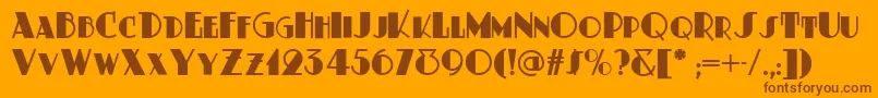 Dusty ffy Font – Brown Fonts on Orange Background