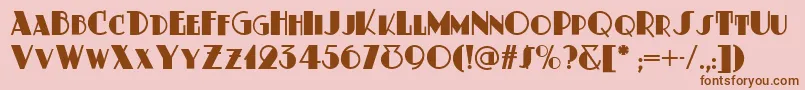 Dusty ffy Font – Brown Fonts on Pink Background