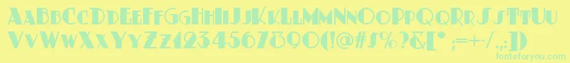 Dusty ffy Font – Green Fonts on Yellow Background