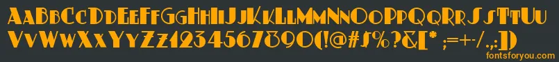 Dusty ffy Font – Orange Fonts on Black Background