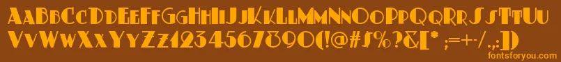 Dusty ffy Font – Orange Fonts on Brown Background