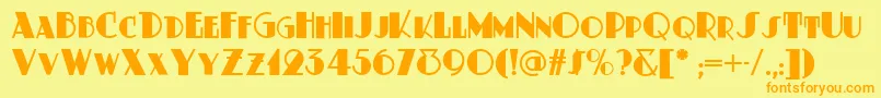 Dusty ffy Font – Orange Fonts on Yellow Background