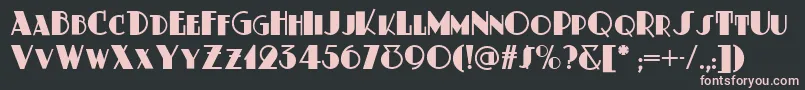 Dusty ffy Font – Pink Fonts on Black Background