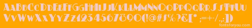Dusty ffy-fontti – vaaleanpunaiset fontit oranssilla taustalla