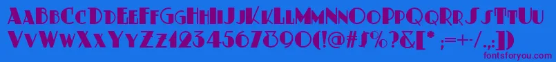 Dusty ffy Font – Purple Fonts on Blue Background