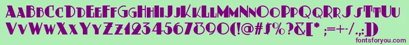 Dusty ffy Font – Purple Fonts on Green Background