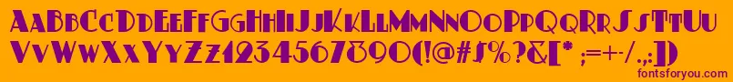 Dusty ffy Font – Purple Fonts on Orange Background