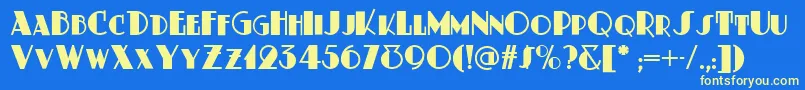 Dusty ffy Font – Yellow Fonts on Blue Background