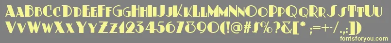 Dusty ffy Font – Yellow Fonts on Gray Background