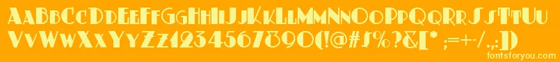 Dusty ffy-fontti – keltaiset fontit oranssilla taustalla