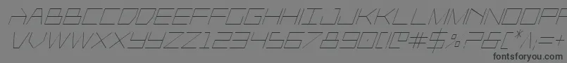Шрифт Player1upcondital – чёрные шрифты на сером фоне
