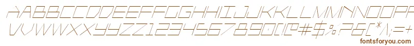 Player1upcondital-Schriftart – Braune Schriften auf weißem Hintergrund