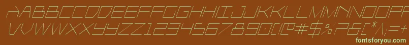 Шрифт Player1upcondital – зелёные шрифты на коричневом фоне