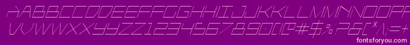 Player1upcondital Font – Pink Fonts on Purple Background