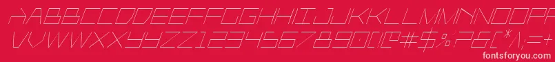 Player1upcondital Font – Pink Fonts on Red Background