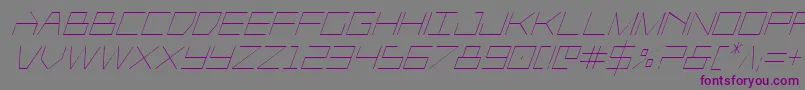 Player1upcondital-Schriftart – Violette Schriften auf grauem Hintergrund