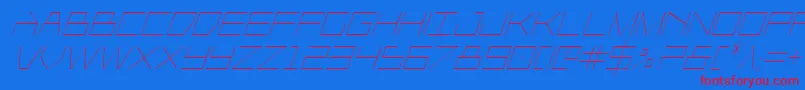 Player1upcondital Font – Red Fonts on Blue Background