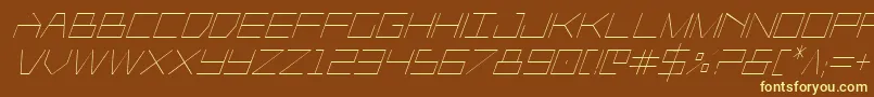 Шрифт Player1upcondital – жёлтые шрифты на коричневом фоне