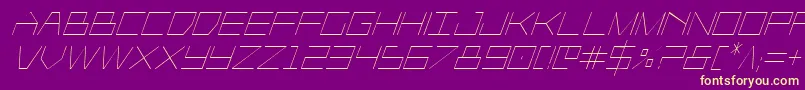 Player1upcondital Font – Yellow Fonts on Purple Background