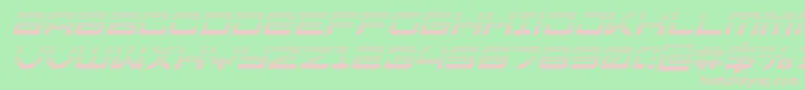 Ussdallasgradital-fontti – vaaleanpunaiset fontit vihreällä taustalla