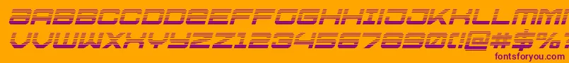 Ussdallasgradital Font – Purple Fonts on Orange Background