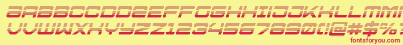Шрифт Ussdallasgradital – красные шрифты на жёлтом фоне